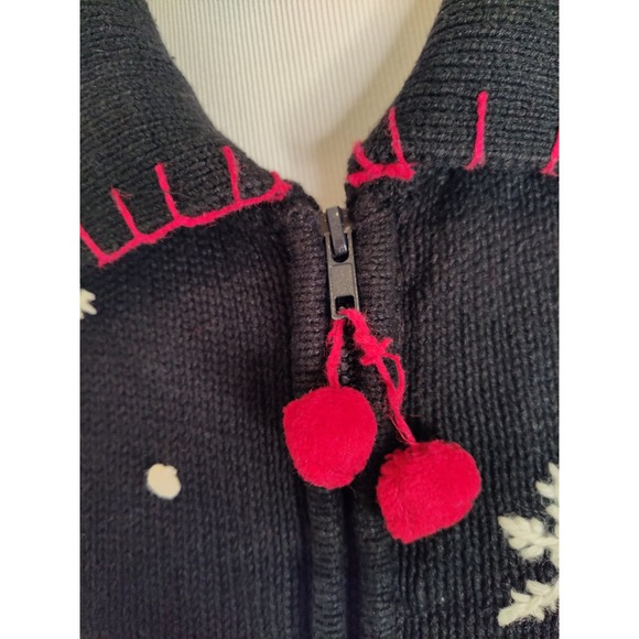 Vintage Heirloom Collectibles Snowman Ugly Christmas Full Zip Sweater Size XL - Picture 7 of 13